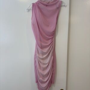 Zara One Shoulder Pink Dress
